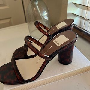 DOLCE VITA TORTOISE BLOCK HEEL SANDAL SZ6